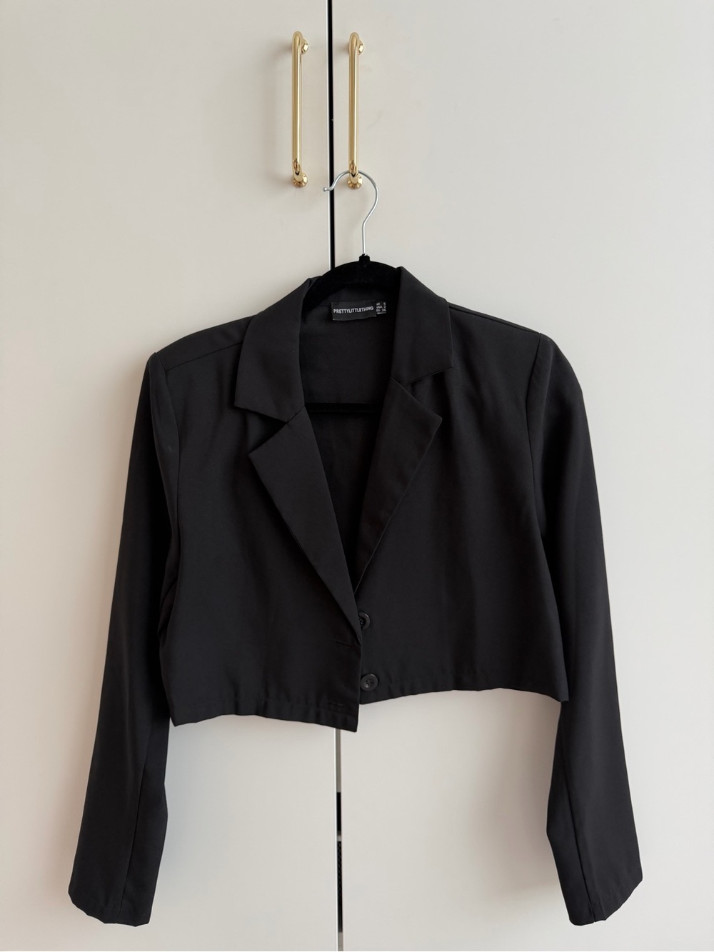 PLT Cropped Black Women's Blazer